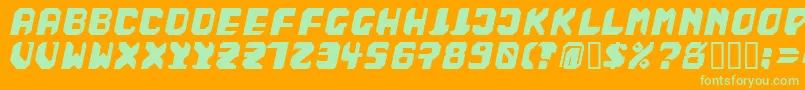 Badfag ffy Font – Green Fonts on Orange Background