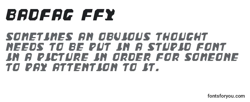Обзор шрифта Badfag ffy