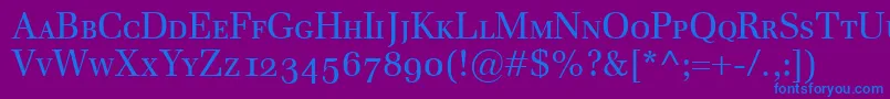 EmonaSmallcaps Font – Blue Fonts on Purple Background