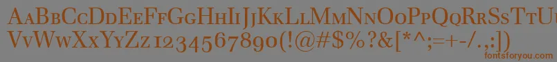Police EmonaSmallcaps – polices brunes sur fond gris