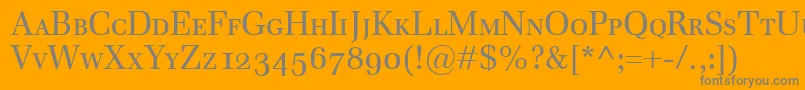 EmonaSmallcaps Font – Gray Fonts on Orange Background