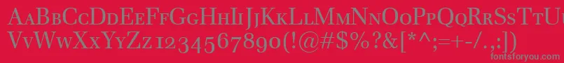 EmonaSmallcaps Font – Gray Fonts on Red Background