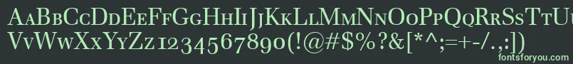 Fonte EmonaSmallcaps – fontes verdes em um fundo preto