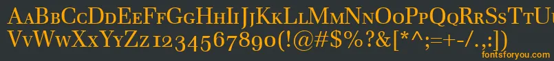 EmonaSmallcaps Font – Orange Fonts on Black Background