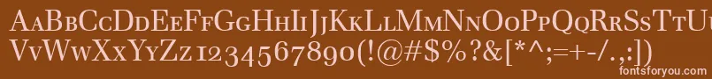 Шрифт EmonaSmallcaps – розовые шрифты на коричневом фоне