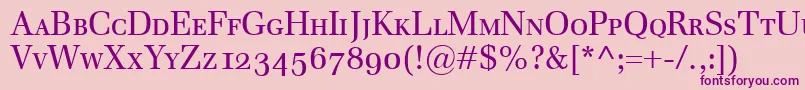 fuente EmonaSmallcaps – Fuentes Moradas Sobre Fondo Rosa