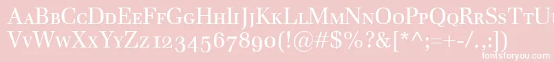 Police EmonaSmallcaps – polices blanches sur fond rose