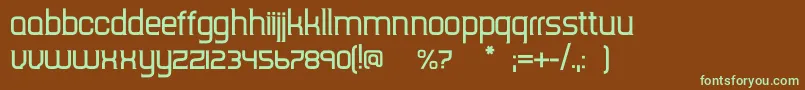Tripserifce-fontti – vihreät fontit ruskealla taustalla