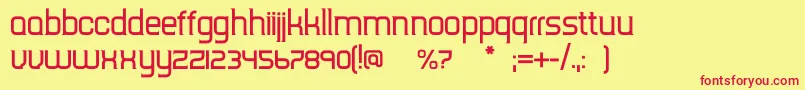 Czcionka Tripserifce – czerwone czcionki na żółtym tle