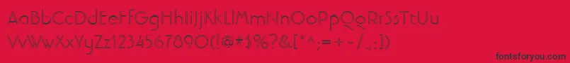 LinotypebanjomanopenLight Font – Black Fonts on Red Background