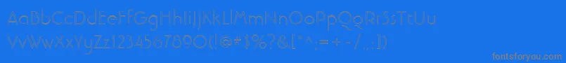 フォントLinotypebanjomanopenLight – 青い背景に灰色の文字