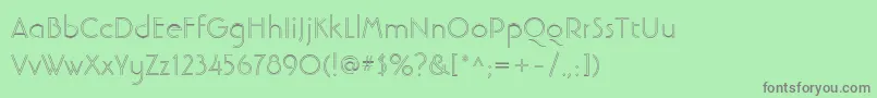 LinotypebanjomanopenLight Font – Gray Fonts on Green Background