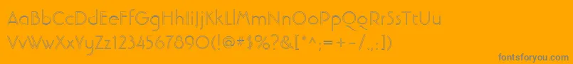 LinotypebanjomanopenLight Font – Gray Fonts on Orange Background