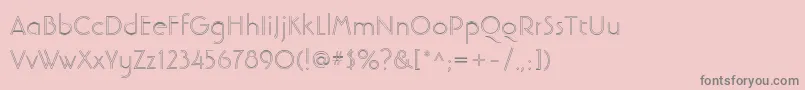 LinotypebanjomanopenLight Font – Gray Fonts on Pink Background