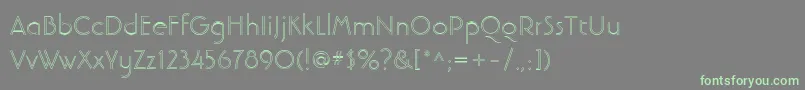 LinotypebanjomanopenLight Font – Green Fonts on Gray Background