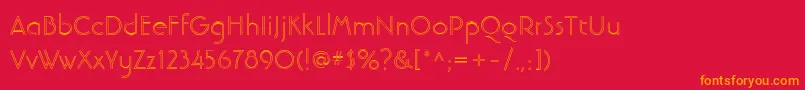 fuente LinotypebanjomanopenLight – Fuentes Naranjas Sobre Fondo Rojo