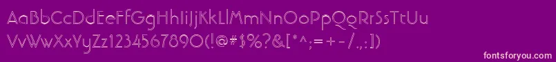 LinotypebanjomanopenLight Font – Pink Fonts on Purple Background
