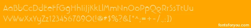Police LinotypebanjomanopenLight – polices blanches sur fond orange