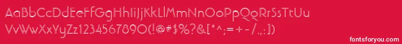 LinotypebanjomanopenLight Font – White Fonts on Red Background