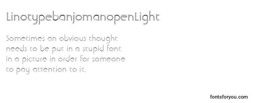 LinotypebanjomanopenLight Font