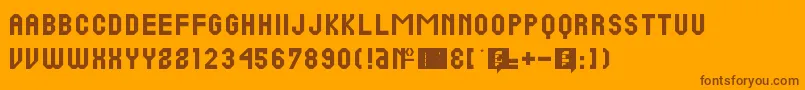 PineRc Font – Brown Fonts on Orange Background