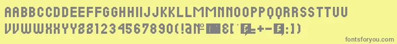 PineRc Font – Gray Fonts on Yellow Background