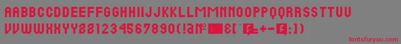 PineRc Font – Red Fonts on Gray Background