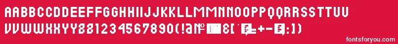 PineRc Font – White Fonts on Red Background