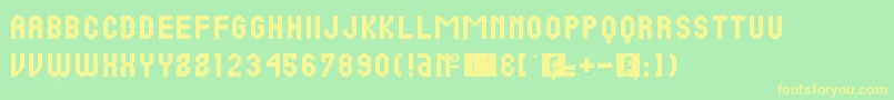 PineRc Font – Yellow Fonts on Green Background