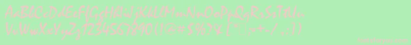 Mystical Font – Pink Fonts on Green Background