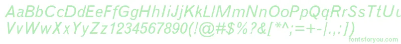 GrotesquemtstdItalic Font – Green Fonts on White Background
