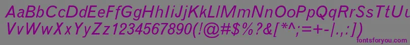 GrotesquemtstdItalic Font – Purple Fonts on Gray Background