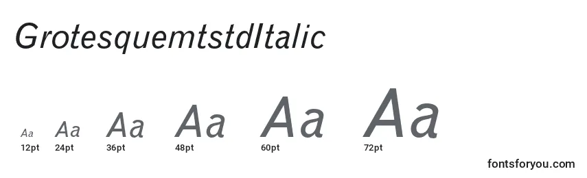 Размеры шрифта GrotesquemtstdItalic
