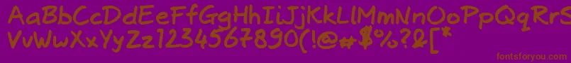 Josschriftbold Font – Brown Fonts on Purple Background