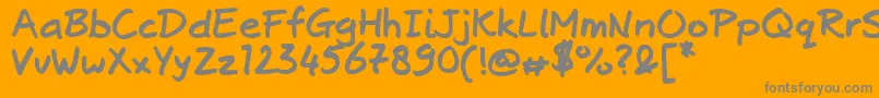 Josschriftbold Font – Gray Fonts on Orange Background