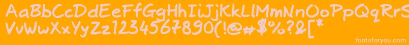 Josschriftbold Font – Pink Fonts on Orange Background
