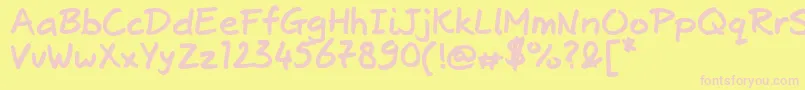Josschriftbold Font – Pink Fonts on Yellow Background