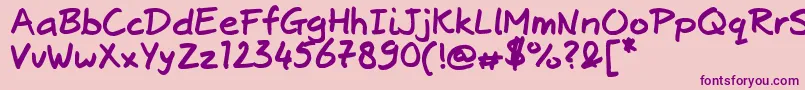 Josschriftbold Font – Purple Fonts on Pink Background
