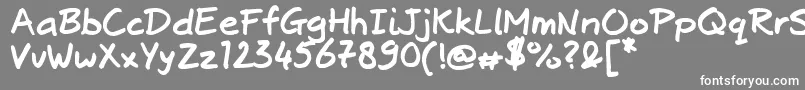 フォントJosschriftbold – 灰色の背景に白い文字