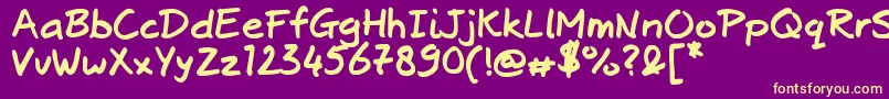 Josschriftbold Font – Yellow Fonts on Purple Background