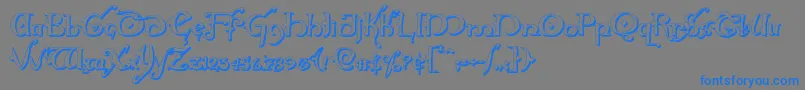 Hollyjingle3D-Schriftart – Blaue Schriften auf grauem Hintergrund