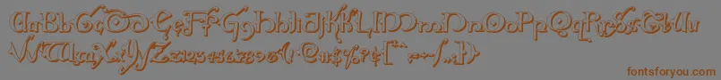 Hollyjingle3D Font – Brown Fonts on Gray Background