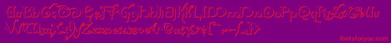 Hollyjingle3D Font – Red Fonts on Purple Background