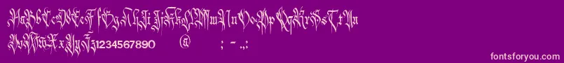 Carmilia Font – Pink Fonts on Purple Background