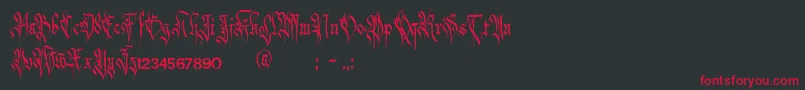 Carmilia Font – Red Fonts on Black Background