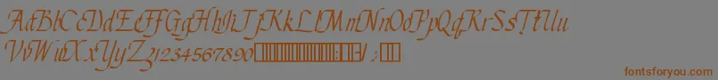 Chancur Font – Brown Fonts on Gray Background