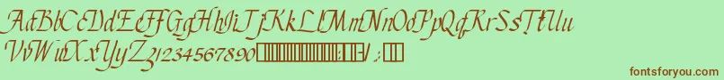 Chancur Font – Brown Fonts on Green Background