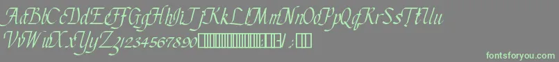 Chancur Font – Green Fonts on Gray Background