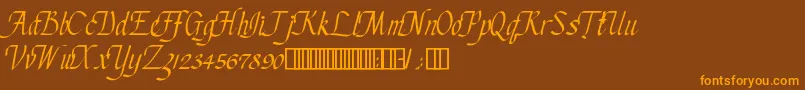 Chancur Font – Orange Fonts on Brown Background