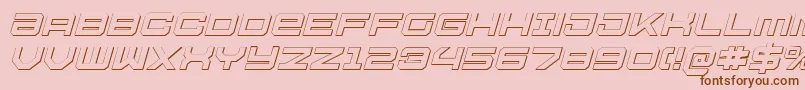 U.S.S.DallasOutlineItalic Font – Brown Fonts on Pink Background